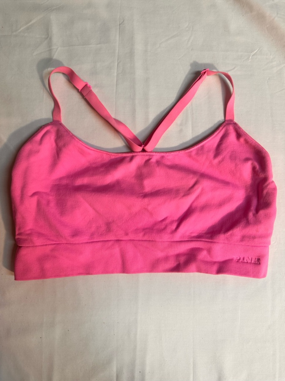 Victoria's Secret PINK Hot Pink Seamless Bralette